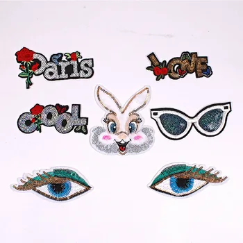 Sequined Eyes Peacock Rabbit Eyes Love Embroidered Cloth Patch Factory Outlet
Sequined Eyes Peacock Rabbit Eyes Love Embroidered Cloth Patch Factory Outlet