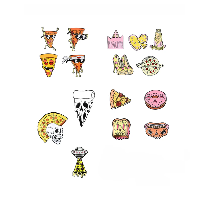 Crazy Kung Fu Pizza Party Metal Enamel Brooch Pizza Witch Heels UFO Skeleton Badge Pin Charm Trendy Jewelry Accessories Gift 
Crazy Kung Fu Pizza Party Metal Enamel Brooch Pizza Witch Heels UFO Skeleton Badge Pin Charm Trendy Jewelry Accessories Gift