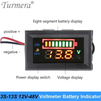 Turmera 12V 24V 36V 48V 60V Lithium Lifepo4 Battery Indicator Voltmeter Display with Switch Battery for 12V Car and Screwdriver
Turmera 12V 24V 36V 48V 60V Lithium Lifepo4 Battery Indicator Voltmeter Display with Switch Battery for 12V Car and Screwdriver