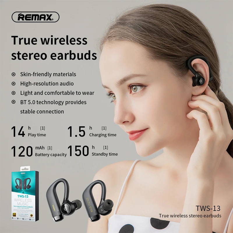 remax bluetooth 5.0 Rear hanging type true Wireless stereo Bluetooth headset sports style Strong compatibility
remax bluetooth 5.0 Rear hanging type true Wireless stereo Bluetooth headset sports style Strong compatibility