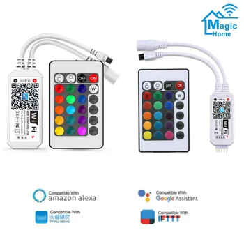 WiFi LED RGB/RGBW LED Strip Controller DC5V-28V 24Keys & RF Remote by IOS/Android Smart Phone for DC 5V 12V 24V LED lamp tape
WiFi LED RGB/RGBW LED Strip Controller DC5V-28V 24Keys & RF Remote by IOS/Android Smart Phone for DC 5V 12V 24V LED lamp tape