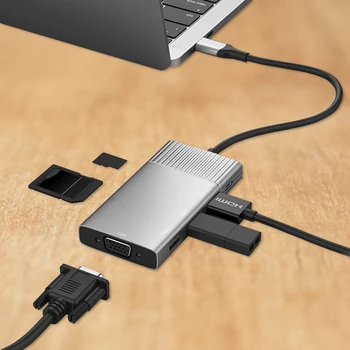 USB3.0 TF PD Audio Converter for Desktop Laptop USB Type C Dock Station HDMI for Laptop 8 in 1 Type-C HUB 4K HDMI VGA
USB3.0 TF PD Audio Converter for Desktop Laptop USB Type C Dock Station HDMI for Laptop 8 in 1 Type-C HUB 4K HDMI VGA