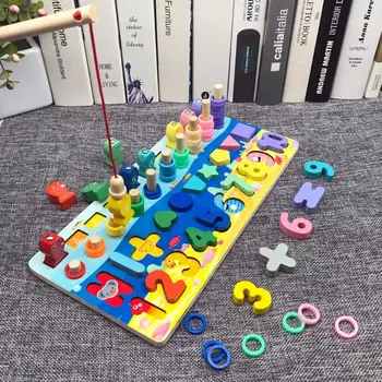 2 in 1 Creative Wooden Children Fishing Logarithm Board Numbers Match Digital Teaching Puzzle Kid Early Educational Toys
2 in 1 Creative Wooden Children Fishing Logarithm Board Numbers Match Digital Teaching Puzzle Kid Early Educational Toys
