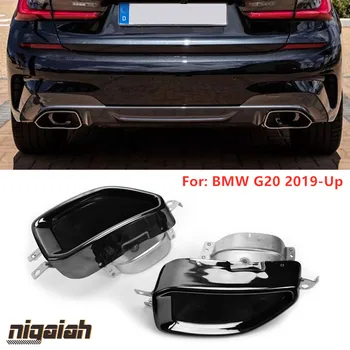 Pair Car Exhaust Tip Muffler For BMW 3 Series G20 330 340 2019 2020 Black & Chrome Stainless Steel Exhaust Mufflers Square Style 
Pair Car Exhaust Tip Muffler For BMW 3 Series G20 330 340 2019 2020 Black & Chrome Stainless Steel Exhaust Mufflers Square Style