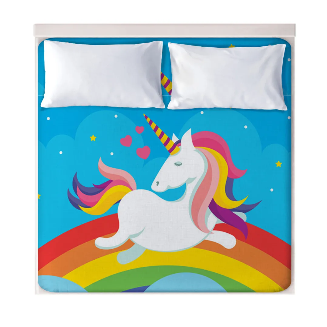 3D Cartoon Unicorn Fitted Sheets 3D Cartoon Unicorn Fitted Sheets