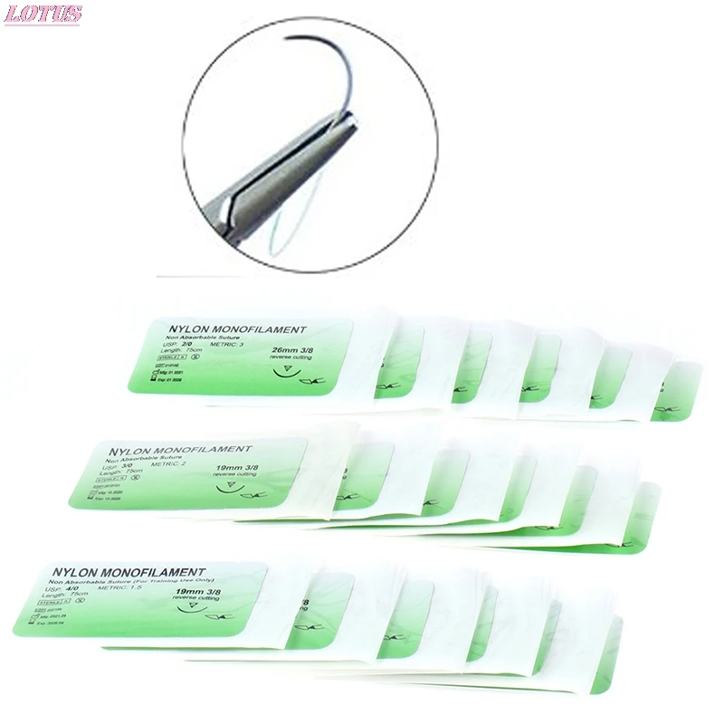 6PCS 2.0/3.0/4.0 Medical Needle Suture Nylon Monofilament Non-Damage Suture Medical Surgical Thread White Needle Suture Tool
6PCS 2.0/3.0/4.0 Medical Needle Suture Nylon Monofilament Non-Damage Suture Medical Surgical Thread White Needle Suture Tool