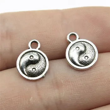 WYSIWYG 30pcs 10mm Ba Gua Charm Antique Silver Color Yin Yang Charm Double Sided Tai Chi Charms For Jewelry Making
WYSIWYG 30pcs 10mm Ba Gua Charm Antique Silver Color Yin Yang Charm Double Sided Tai Chi Charms For Jewelry Making