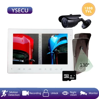 YSECU 7'' 1200TVL Intercom With CCTV Camera 2 Doorbells DC12V Or AC220V Unlock Recording Motion Detection Video Door Phone
YSECU 7'' 1200TVL Intercom With CCTV Camera 2 Doorbells DC12V Or AC220V Unlock Recording Motion Detection Video Door Phone
