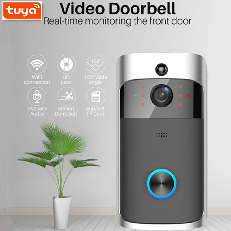 Tuya 1080P WiFi Video Doorbell Smart Security Doorbell Camera with PIR Motion Detect Two-way Intercom support Alexa Google Home
Tuya 1080P WiFi Video Doorbell Smart Security Doorbell Camera with PIR Motion Detect Two-way Intercom support Alexa Google Home