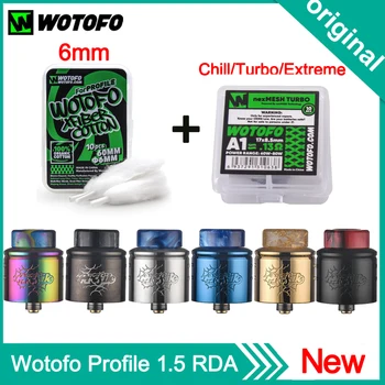 Original Wotofo Profile 1.5 RDA Atomizer With 10pcs nexMESH Mesh Coil 6mm Cotton 510 Atomizer Vape Tank VS Profile RDA
Original Wotofo Profile 1.5 RDA Atomizer With 10pcs nexMESH Mesh Coil 6mm Cotton 510 Atomizer Vape Tank VS Profile RDA