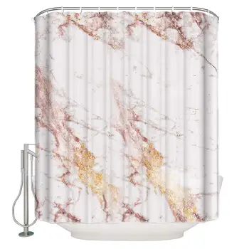 Marble Design Printed Custom Shower Curtains Waterproof and Mildewproof Polyester Fabric Bath Curtain with Hooks-
Marble Design Printed Custom Shower Curtains Waterproof and Mildewproof Polyester Fabric Bath Curtain with Hooks-