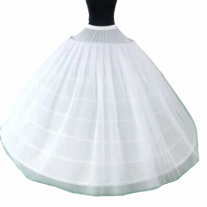 

Women's Skirt Ball Gown Petticoat Crinoline Birdcage Cosplay Underskirt Tutu 2 Layers Tulle and 6 Hoop Skirt For Wedding 2022