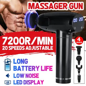 20 Speed Adjustable Massage Tool 4 Massage Heads Deep Tissue Percussion Muscle Massager For Recovery And Pain Relief Device
20 Speed Adjustable Massage Tool 4 Massage Heads Deep Tissue Percussion Muscle Massager For Recovery And Pain Relief Device