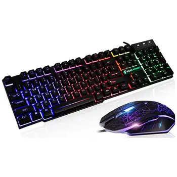 1Set 1Set T6 Rainbow LED Backlit Multimedia Ergonomic USB Wired Gaming Keyboard Wired Mouse and Mouse Pad for PC Laptop Computer
1Set 1Set T6 Rainbow LED Backlit Multimedia Ergonomic USB Wired Gaming Keyboard Wired Mouse and Mouse Pad for PC Laptop Computer