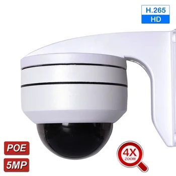 

CCTV Outdoor Security 5MP MINI Dome PTZ Camera 4X ZOOM POE IP Camera Night Vision 50m With For 48V POE NVR ONVIF P2P Mobile View