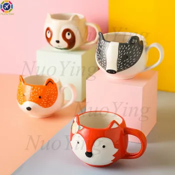 Cartoon Ceramic Mug Animal Cup Children's Gift Personality Creative Milk Juice Cup Panda Fox Wild Boar Elk Cup
Cartoon Ceramic Mug Animal Cup Children's Gift Personality Creative Milk Juice Cup Panda Fox Wild Boar Elk Cup