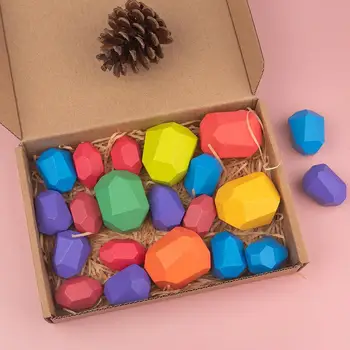 Children's Wooden Colored Stone Jenga Building Block Educational Toy Creative Nordic Style Stacking Game Rainbow Wooden Toy Gift
Children's Wooden Colored Stone Jenga Building Block Educational Toy Creative Nordic Style Stacking Game Rainbow Wooden Toy Gift