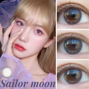 Sailor Moon Series Colored Contact Lenses Blue Annual Cosmetics Gray Color Pupil For Eyes Sparkles Lentes Contacto Bio-essence
Sailor Moon Series Colored Contact Lenses Blue Annual Cosmetics Gray Color Pupil For Eyes Sparkles Lentes Contacto Bio-essence