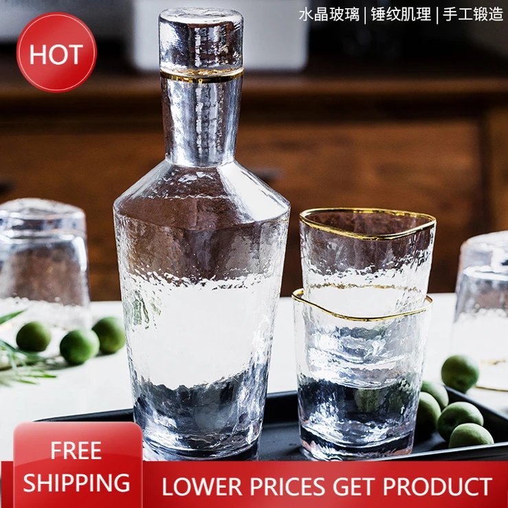 Glass Luxury Gold Rim Crystal Wine Glasses Set Big Wisky Brandy Bottle Rhum Party Alcohol Fiole Plastique Glass Cup Set AA50JT
Glass Luxury Gold Rim Crystal Wine Glasses Set Big Wisky Brandy Bottle Rhum Party Alcohol Fiole Plastique Glass Cup Set AA50JT