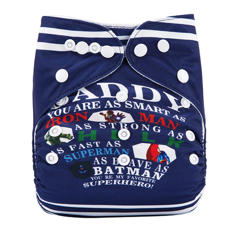 Biodegradable Pretty Pul Baby Diaper For Girls Navy Blue Letter Reusable Cloth Nappies DYQ5 | Мать и ребенок