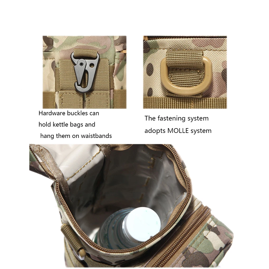 outdoors molle water bottle pouch climbing hiking camping water