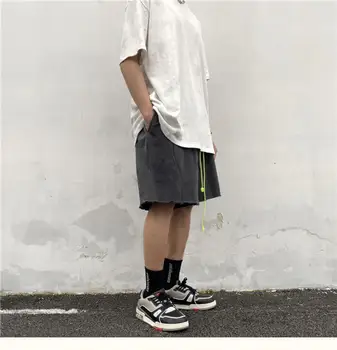 High Street Washed Gray Terry Drawstring Five-point Pants Men Retro Oversize Loose Harem Shorts Summer Harajuku Hip Hop Shorts
High Street Washed Gray Terry Drawstring Five-point Pants Men Retro Oversize Loose Harem Shorts Summer Harajuku Hip Hop Shorts