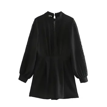 Women Chic Black Playsuits Lace Patchwork Hollow Out Backless Back Zipper Female Sexy Stylish Jumpsuits 
Women Chic Black Playsuits Lace Patchwork Hollow Out Backless Back Zipper Female Sexy Stylish Jumpsuits