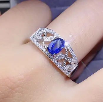 925 Silver Inlaid Sapphire Ring Open Ring Simple Fashion Gift
925 Silver Inlaid Sapphire Ring Open Ring Simple Fashion Gift