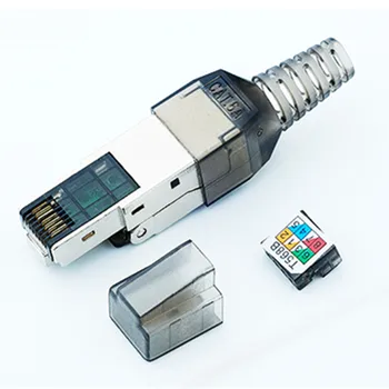 Shielded Crystal Head Cat6a Ethernet RJ45 Adapter Adsl Modem CAT6A Plug Reusable Types Crystal Head Ethernet Connector 10 Gigabi
Shielded Crystal Head Cat6a Ethernet RJ45 Adapter Adsl Modem CAT6A Plug Reusable Types Crystal Head Ethernet Connector 10 Gigabi