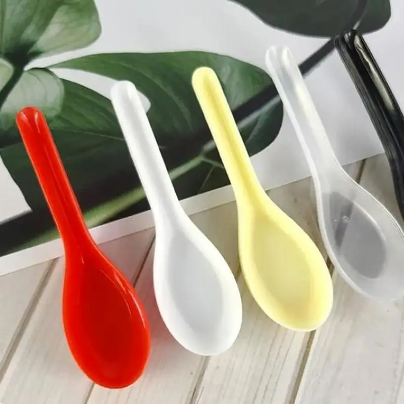 100PC Disposable Spoon Packaging Takeaway Fast Food Soup Spoon Transparent Ice Powder Plastic Spoon Small Spoon Wholesale
100PC Disposable Spoon Packaging Takeaway Fast Food Soup Spoon Transparent Ice Powder Plastic Spoon Small Spoon Wholesale
