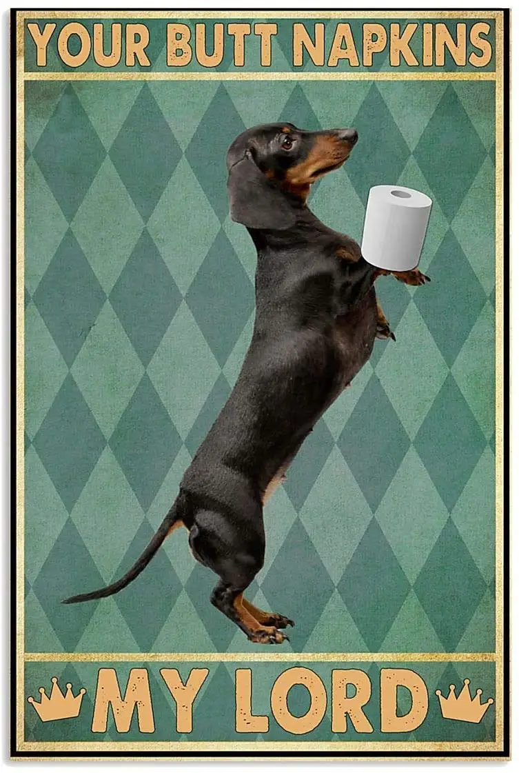 Citron Pom Dachshund Your Butt Napkins My Lord Poster Dachshund Funny Art Picture Home Wall Decor Vertical Metal Tin Sign
Citron Pom Dachshund Your Butt Napkins My Lord Poster Dachshund Funny Art Picture Home Wall Decor Vertical Metal Tin Sign