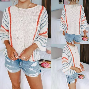 Women's sweater Ladies Round Neck Long Sleeve Solid Color Loose Pullover Sweater cropped sweaters knitted v neck sweater 9.2
Women's sweater Ladies Round Neck Long Sleeve Solid Color Loose Pullover Sweater cropped sweaters knitted v neck sweater 9.2