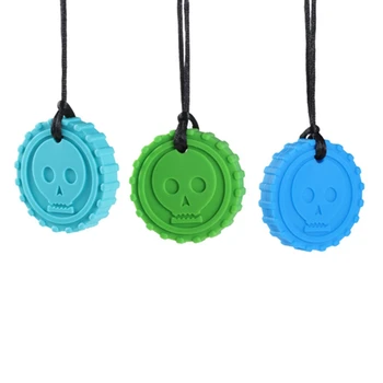 Skull Children's Chewing Soft Silicone Teether Molars Pendant Necklace Halloween Accessories Baby Kids Teether Sensory Toys
Skull Children's Chewing Soft Silicone Teether Molars Pendant Necklace Halloween Accessories Baby Kids Teether Sensory Toys
