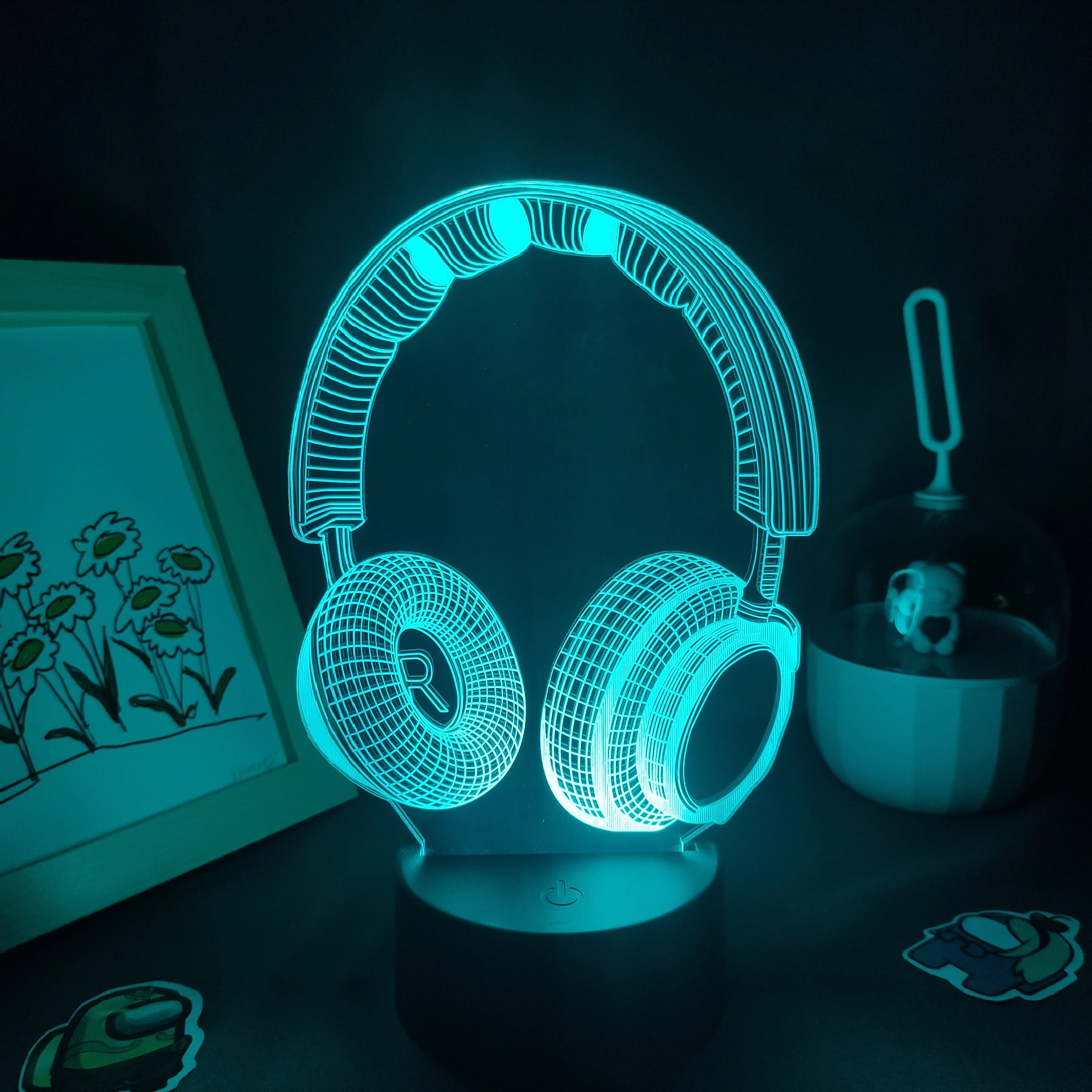 Headset Earphone 3D Lava Lamp LED RGB Neon Acrylic Touch Night Light Cool Colorful Gift Bedroom Bedside Table DeskTop Decoration
Headset Earphone 3D Lava Lamp LED RGB Neon Acrylic Touch Night Light Cool Colorful Gift Bedroom Bedside Table DeskTop Decoration