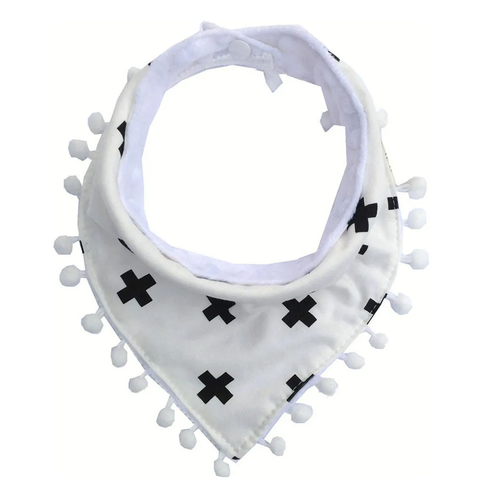 Baby Bandana Bib for 0~3 Yearls Old triangle towel cotton tassels saliva towel bib Boys Girls Saliva Towels
