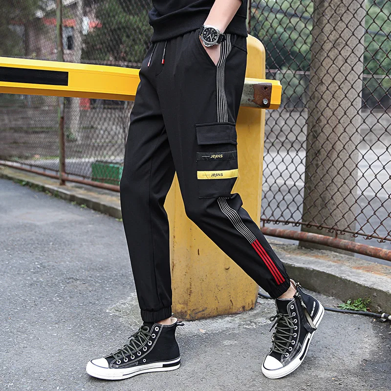 Mens Cargo Pants Patchwork Baggy Pockets Ribbon Joggers Pants Color Casual Fashion Tactical Trousers Tide Harajuku Hip Hop 
Mens Cargo Pants Patchwork Baggy Pockets Ribbon Joggers Pants Color Casual Fashion Tactical Trousers Tide Harajuku Hip Hop