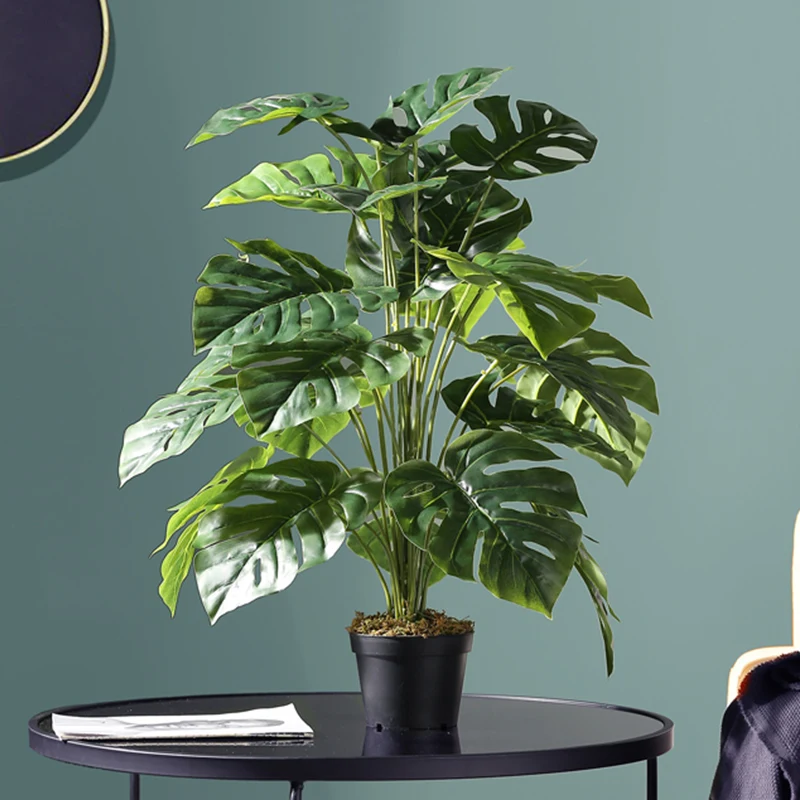 75cm 24 Fork Tropical Monstera Large Artificial Palm Tree Branch Plastic Fake Leafs False Turtle Leaf For Home Garden Room Decor
75cm 24 Fork Tropical Monstera Large Artificial Palm Tree Branch Plastic Fake Leafs False Turtle Leaf For Home Garden Room Decor