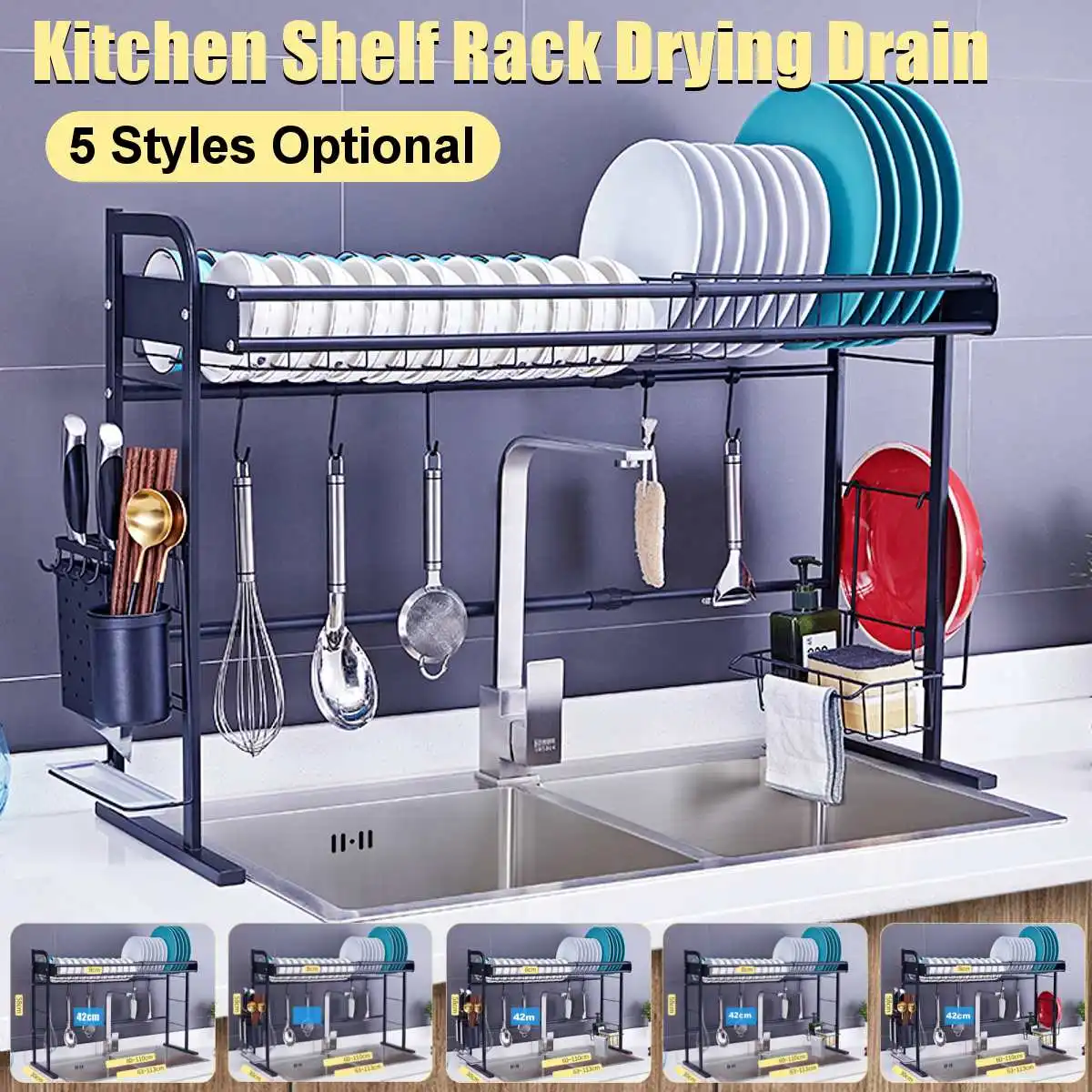 Stainless Steel Kitchen Shelf Organizer Dishes Drying Rack Over Sink Drain Rack Kitchen Storage Countertop Utensils Holder
Stainless Steel Kitchen Shelf Organizer Dishes Drying Rack Over Sink Drain Rack Kitchen Storage Countertop Utensils Holder