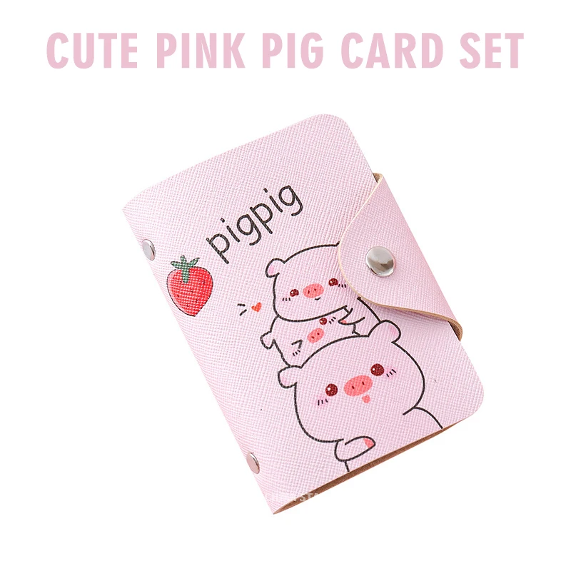 Cute Pink Pig Card Bag With Multiple CARDS Large Capacity Student Meal Card Anti-Demagnetizing Card Credit Card Bus Card Set
Cute Pink Pig Card Bag With Multiple CARDS Large Capacity Student Meal Card Anti-Demagnetizing Card Credit Card Bus Card Set