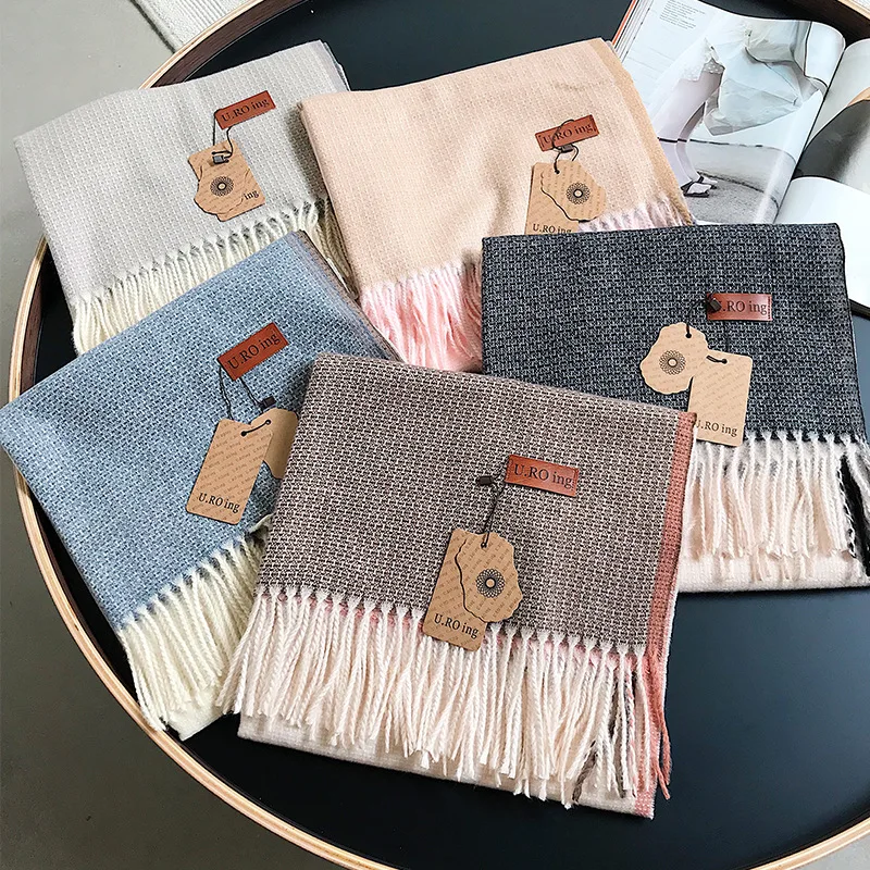 Fall and Winter 2019 Korean Version of New Double-sided Coloured Women's Scarf,Warm fringed Fashion Scarf Shawl
Fall and Winter 2019 Korean Version of New Double-sided Coloured Women's Scarf,Warm fringed Fashion Scarf Shawl