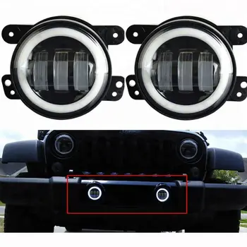 4 Inch LED Fog Lights Passing Lamps with White DRL Halo Angel Eyes for Jeep Wrangler JK LJ TJ Dodge Chrysler Grand Cherokee 
4 Inch LED Fog Lights Passing Lamps with White DRL Halo Angel Eyes for Jeep Wrangler JK LJ TJ Dodge Chrysler Grand Cherokee