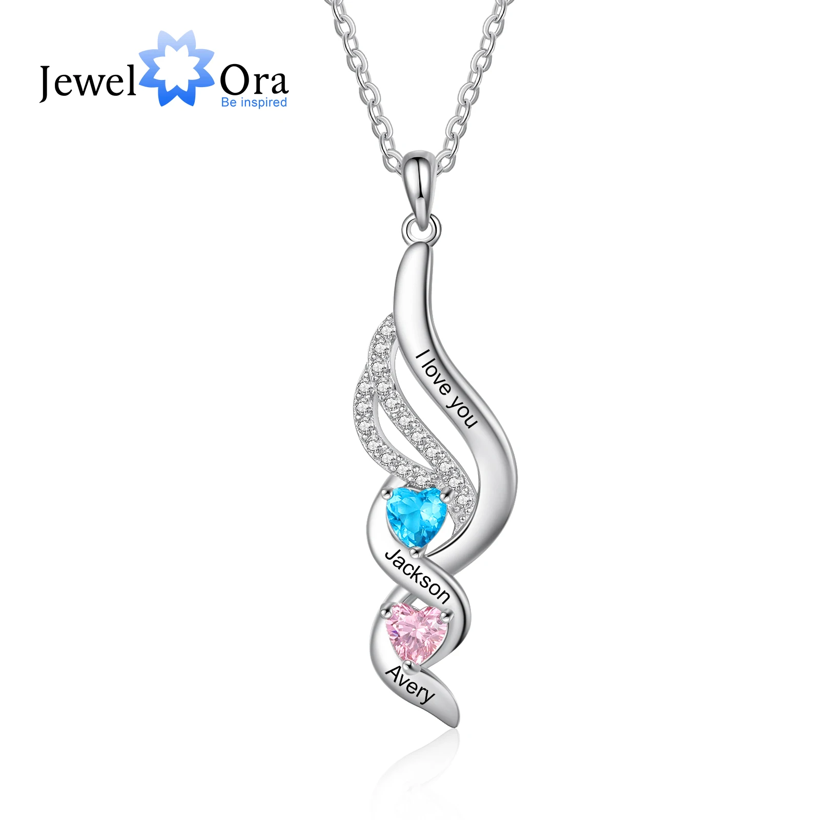 JewelOra New Personalized Engraving Twisted Pendant with 2 Birthstone Customized Couples Name Necklace Birthday Gifts for Women
JewelOra New Personalized Engraving Twisted Pendant with 2 Birthstone Customized Couples Name Necklace Birthday Gifts for Women