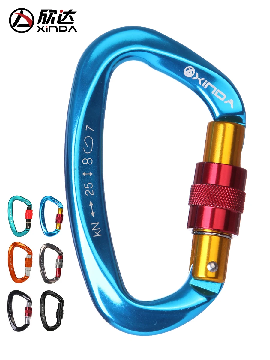 Professional rock climbing main lock mountaineering hook external hook load bearing hook downhill safety lock small D type
Professional rock climbing main lock mountaineering hook external hook load bearing hook downhill safety lock small D type