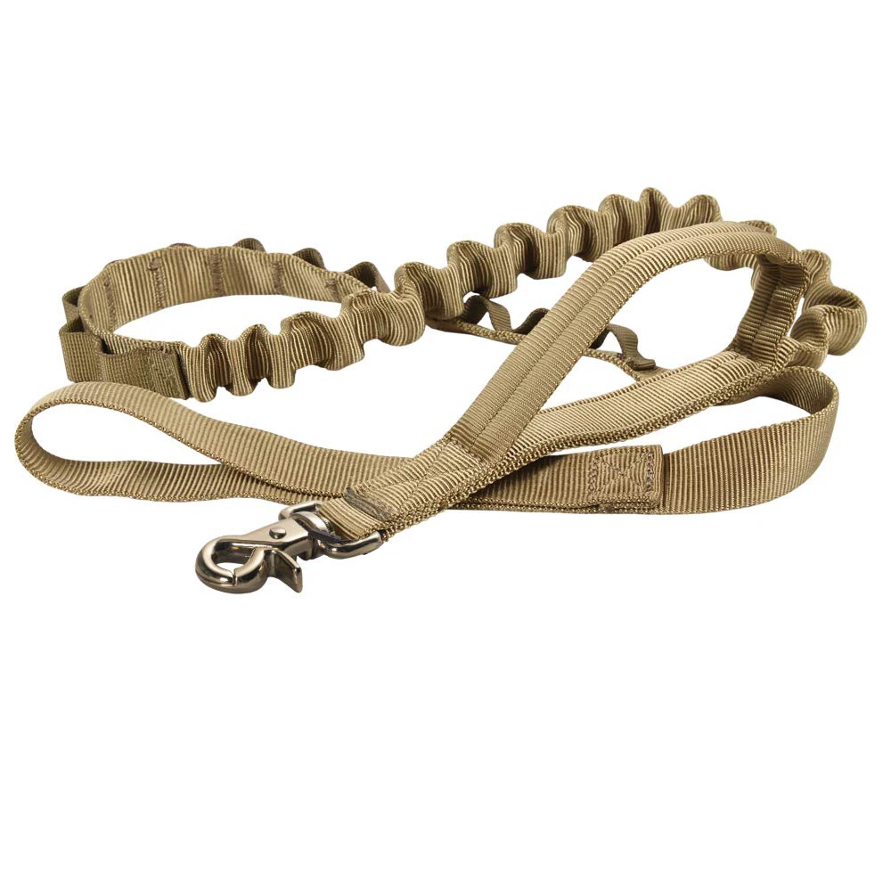 

Military Tactical Bungee Dog Leash 2 Handle Quick Release Cat Dog Pet Leash Elastic Nylon Walk Lead Rope Dog Training Leashes