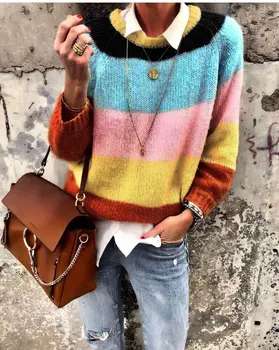 2019 New Women Fashion Colors Pullovers Sweater One Size Loose Knitted Top Shirts Ladies Casual Autumn Sweater
2019 New Women Fashion Colors Pullovers Sweater One Size Loose Knitted Top Shirts Ladies Casual Autumn Sweater