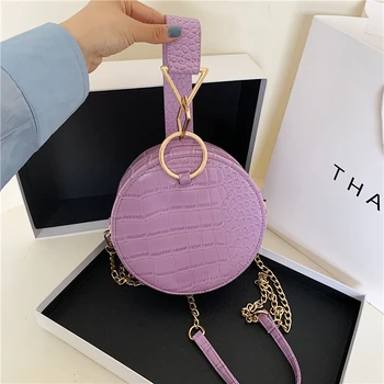 Ladies bag 2020 new retro round handbag chain hand bag fashion ladies high quality leather shoulder messenger bag
Ladies bag 2020 new retro round handbag chain hand bag fashion ladies high quality leather shoulder messenger bag