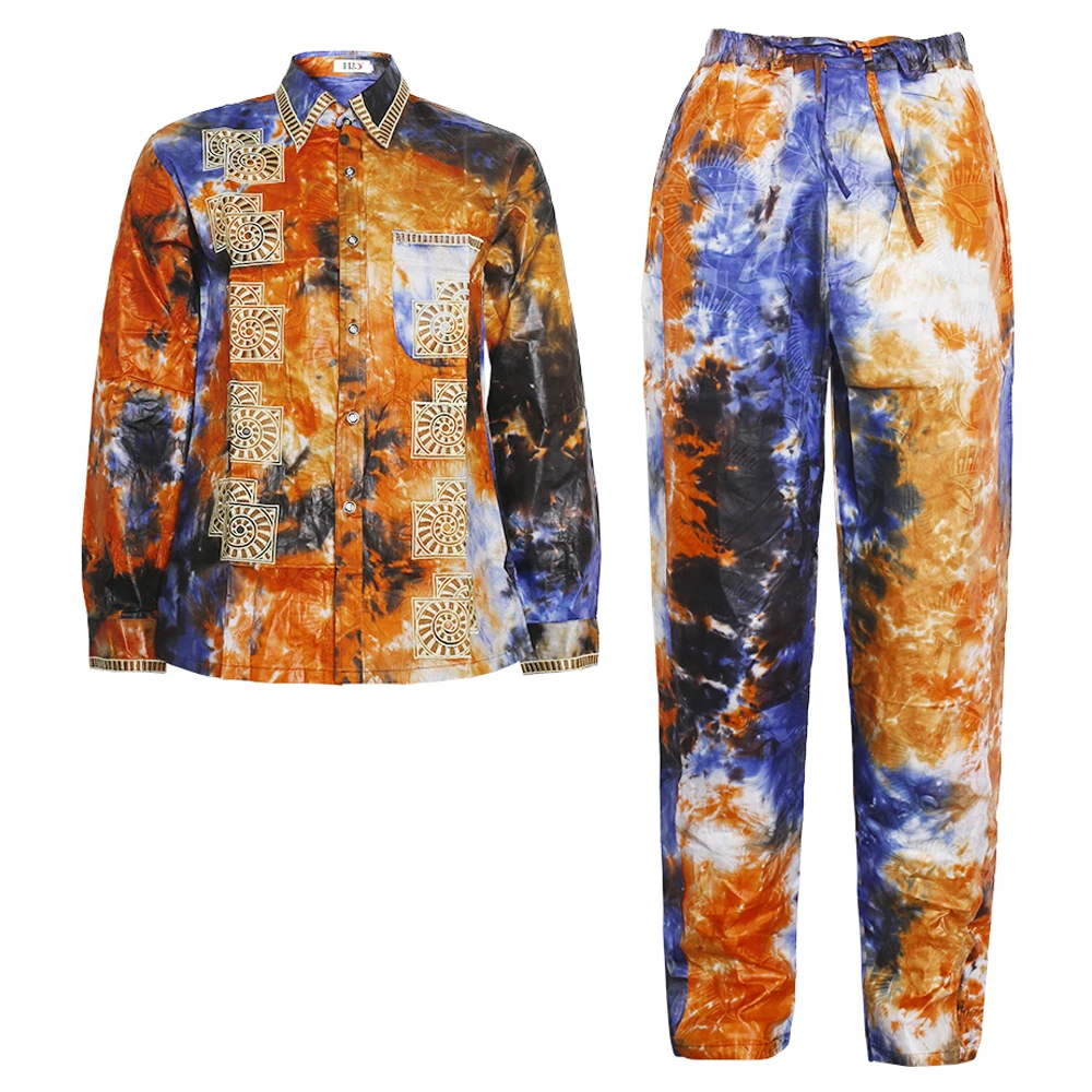 MD 2 Pieces Set Dashiki Men Shirt Pants Suit Traditional African Print Clothes Embroidery Bazin Riche Attire Hippie Men Costume
MD 2 Pieces Set Dashiki Men Shirt Pants Suit Traditional African Print Clothes Embroidery Bazin Riche Attire Hippie Men Costume