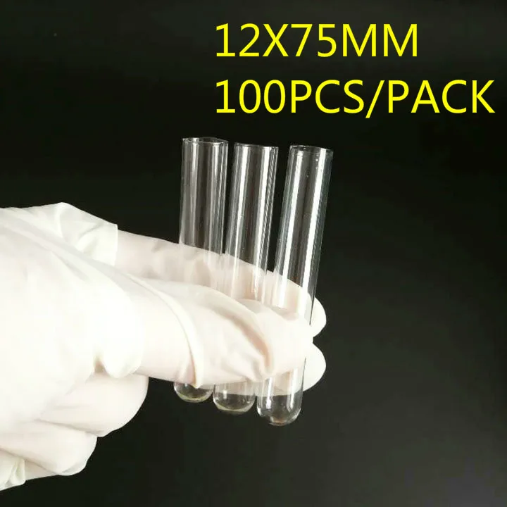100pcs/lot 12X75MM Glass Test Tubes with Round Bottom for School/Laboratory Glassware
100pcs/lot 12X75MM Glass Test Tubes with Round Bottom for School/Laboratory Glassware