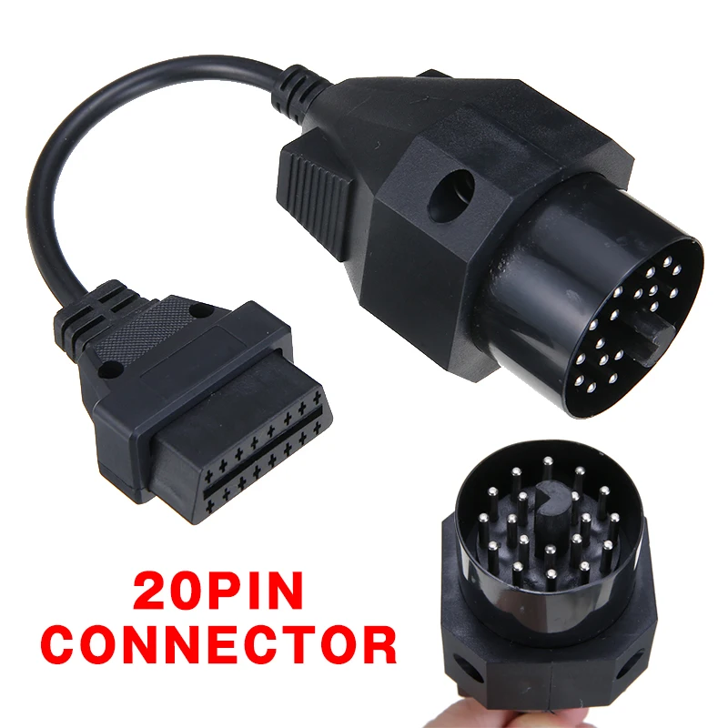 New 1pc Black 20 Pin to 16 Pin Adapter Connector Scanner Cable Car Accessories Adapters Cord For BMW E36 E38 E39 E46
New 1pc Black 20 Pin to 16 Pin Adapter Connector Scanner Cable Car Accessories Adapters Cord For BMW E36 E38 E39 E46