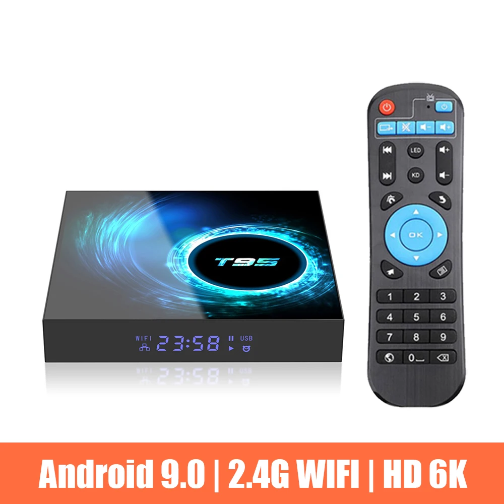 Android tv box Android 10 T95 6K H616 Quad Core Netflix Media player Play Store Free Fast Android smart tv Set top box
Android tv box Android 10 T95 6K H616 Quad Core Netflix Media player Play Store Free Fast Android smart tv Set top box